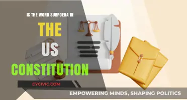 The US Constitution and Subpoena Power