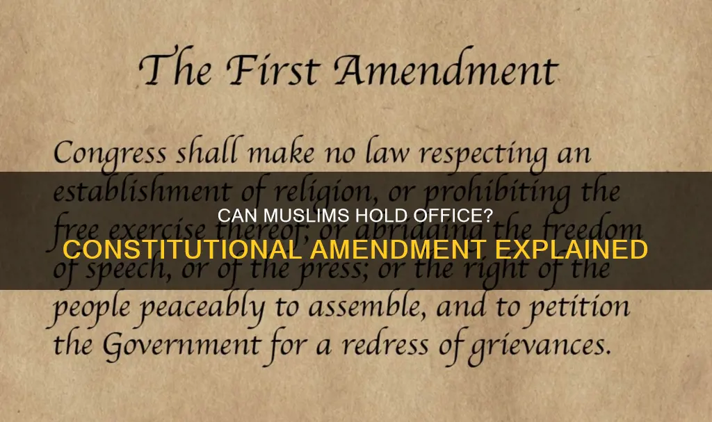 is there a constitutional amendment stating muslims cannot hold office