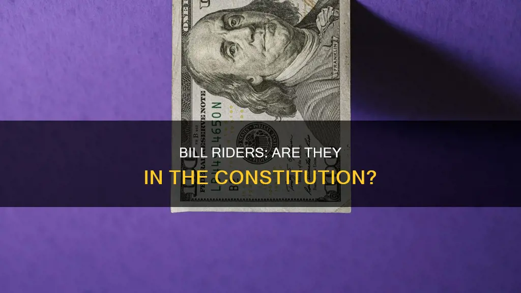 is there any mention of bill riders in the constitution