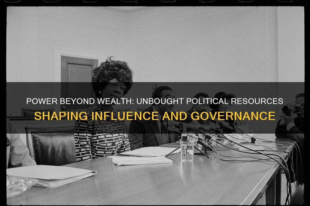 is there any potent political resources that money can