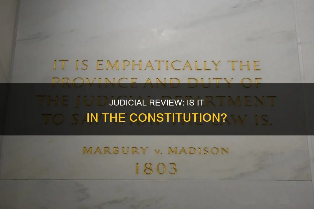 is there any reference to judicial review in the constitution
