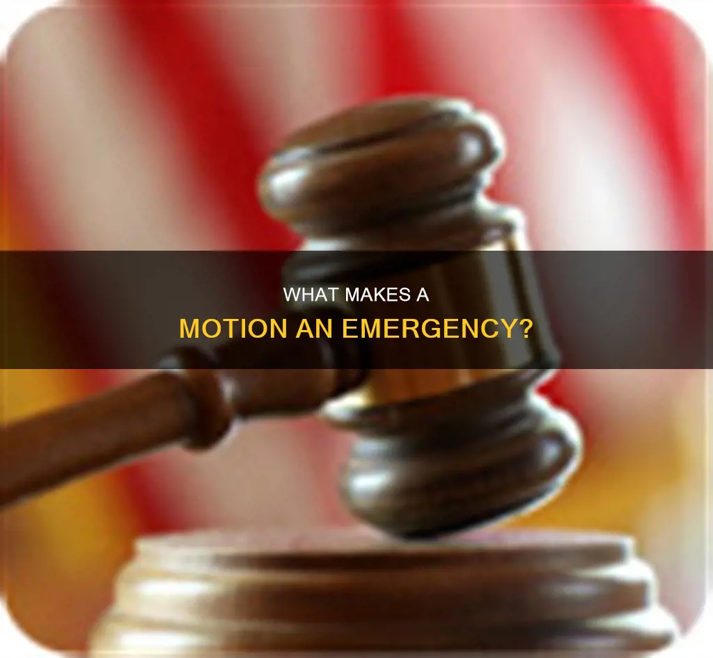 is there criteria as to what constitutes an emergency motion