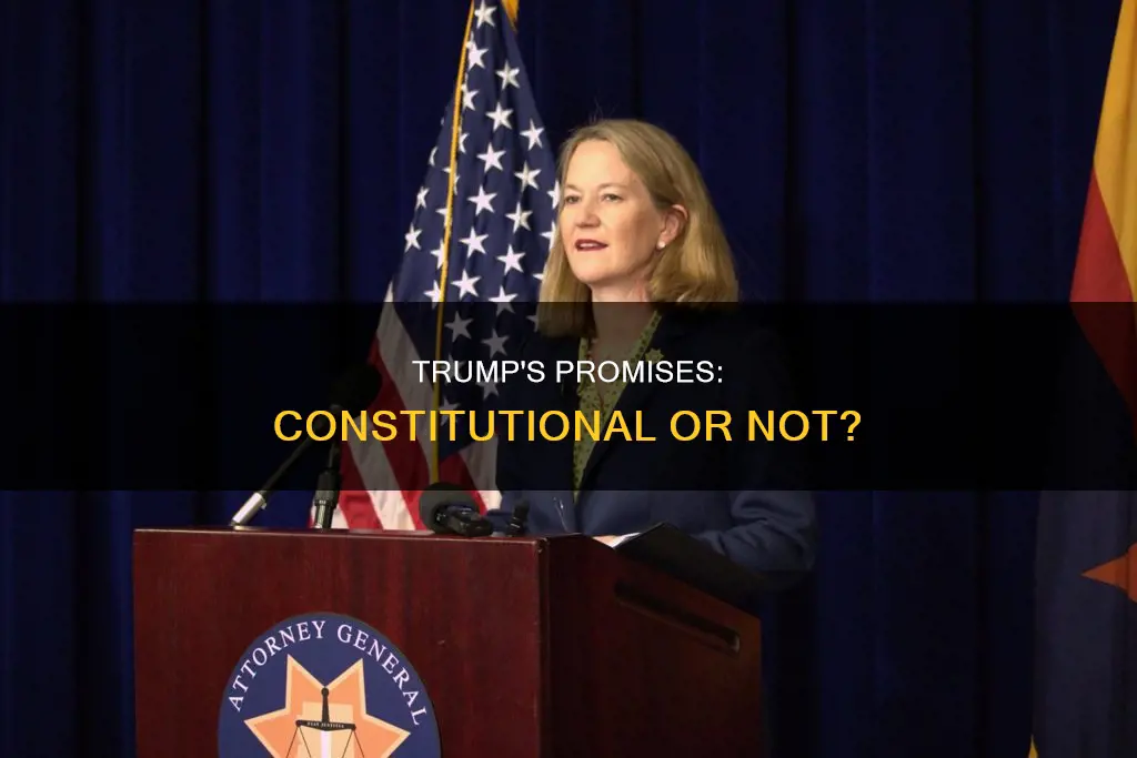 is trump s promises allowed by the constitution