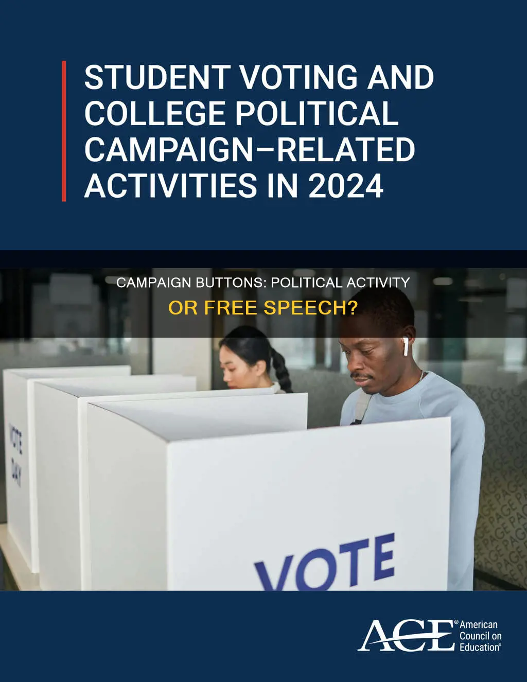 is wearing a campaign button a political activity