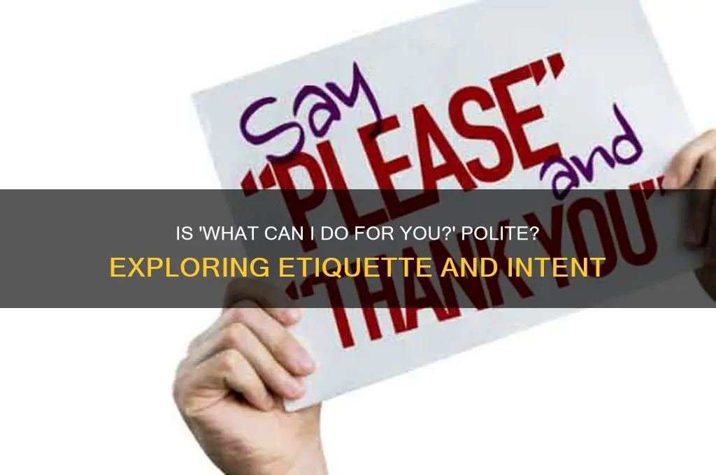 is what can i do for you polite