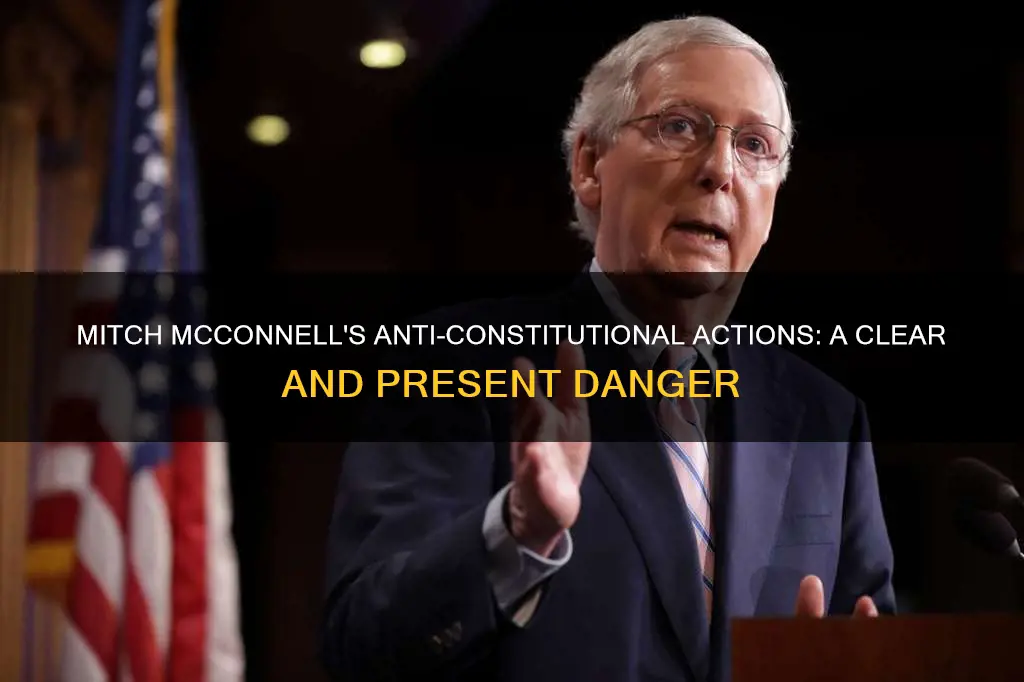 is what mitch maconnal is doing agains the constitution