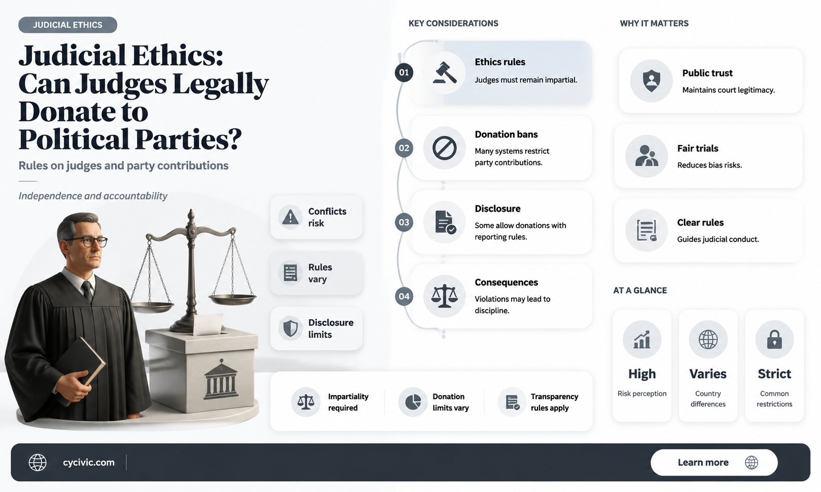 can a judge donate to a political party