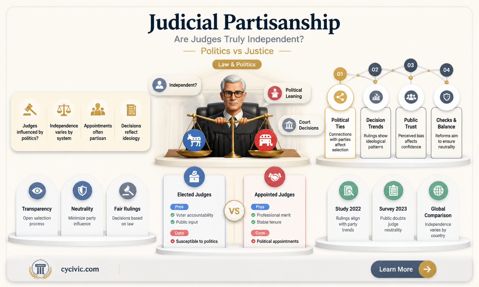 are judges affiliated with a political party