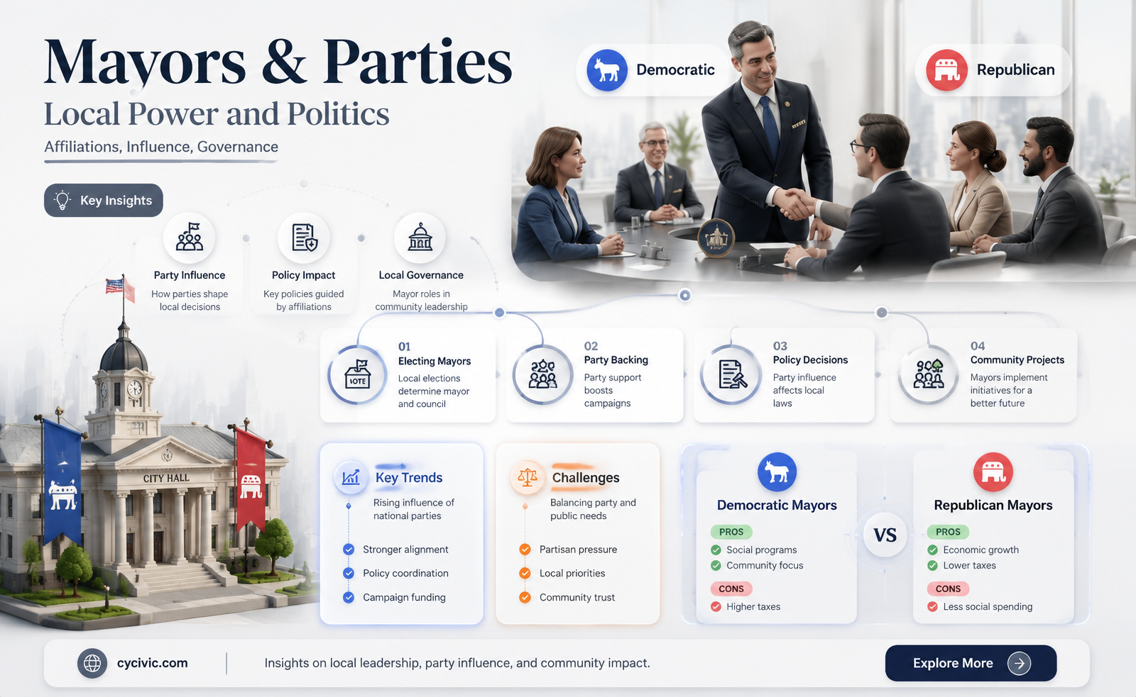 are mayors in political parties