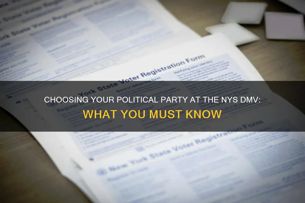 must select political party nys dmv