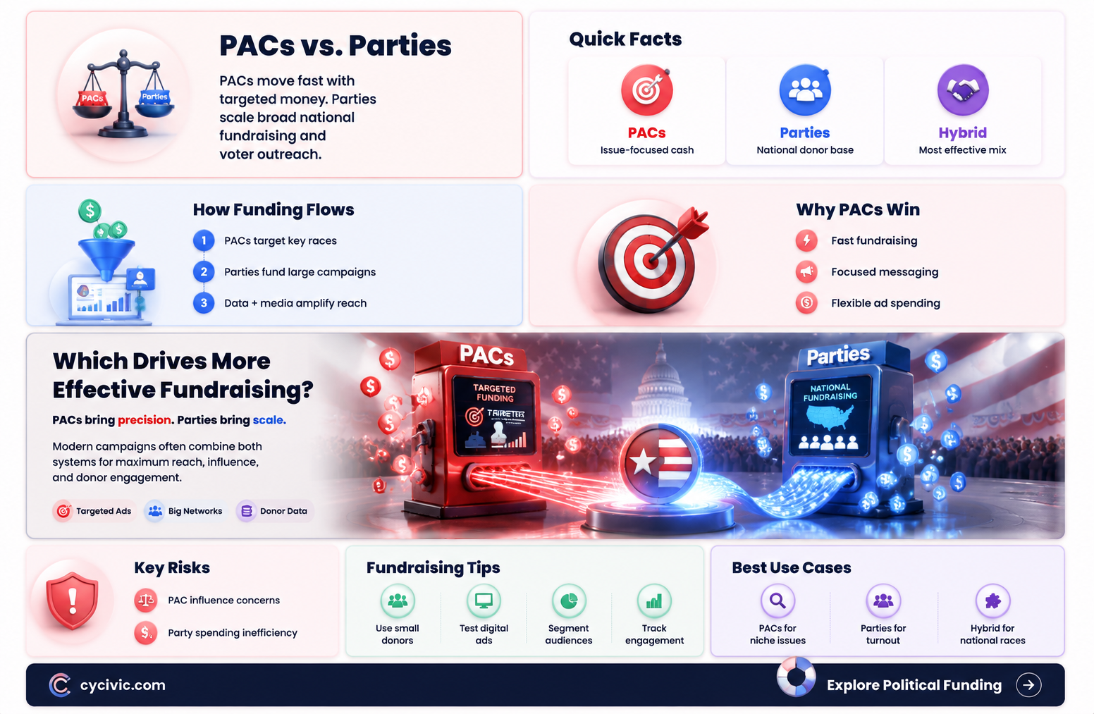 are pacs more important for fundraising than political parties