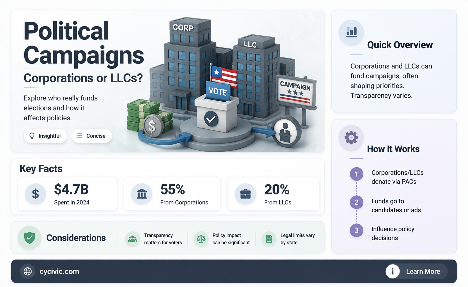 are political campaigns corporations or llc