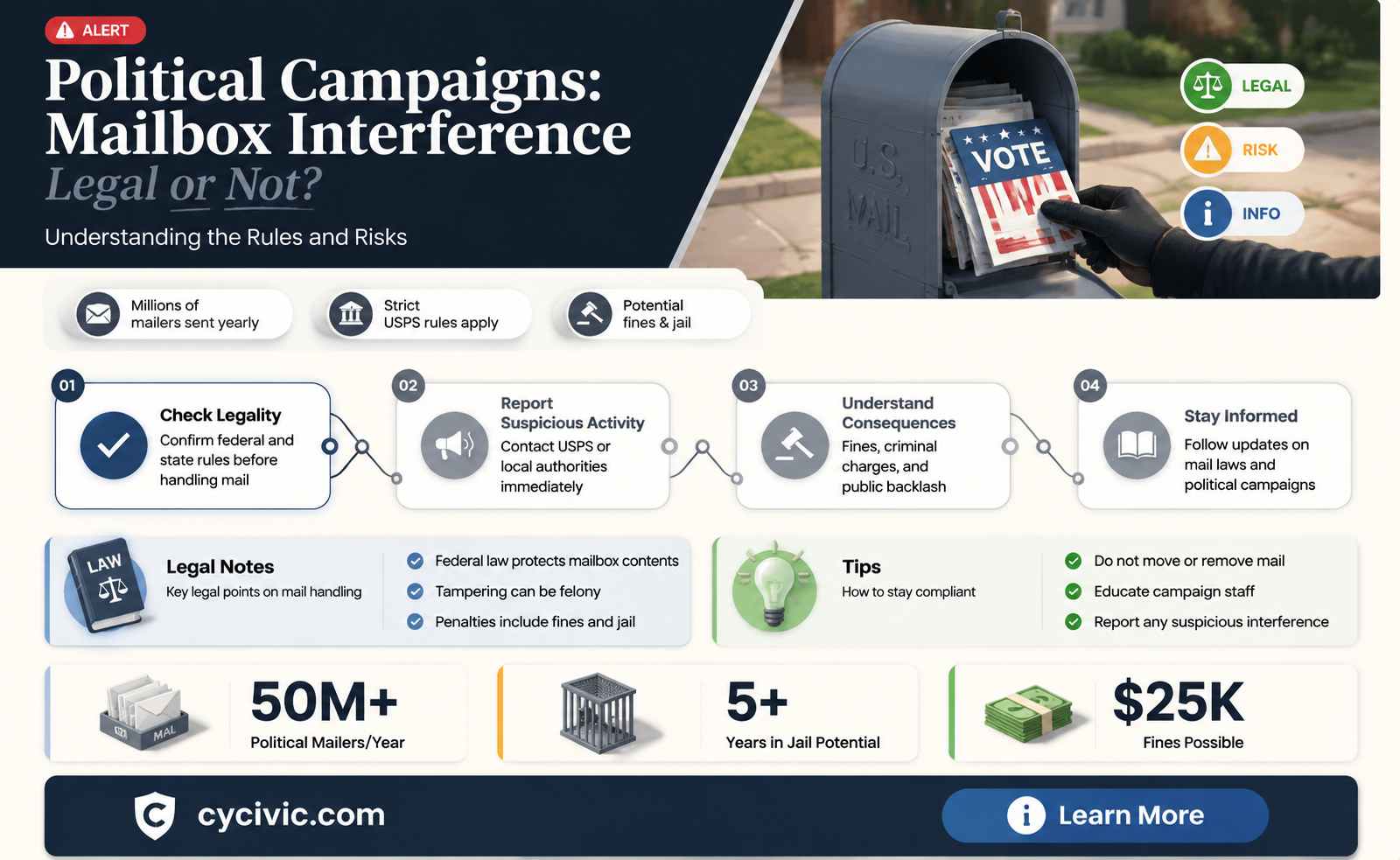 are political campaigns allowed to mess with your mailbox
