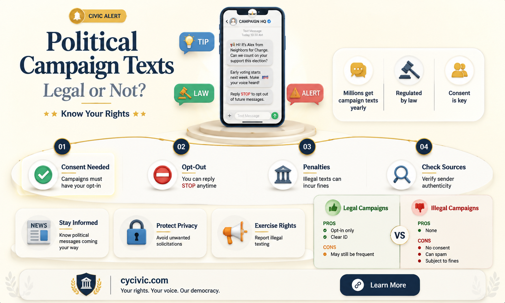 are political campaigns allowed to contact you via text message
