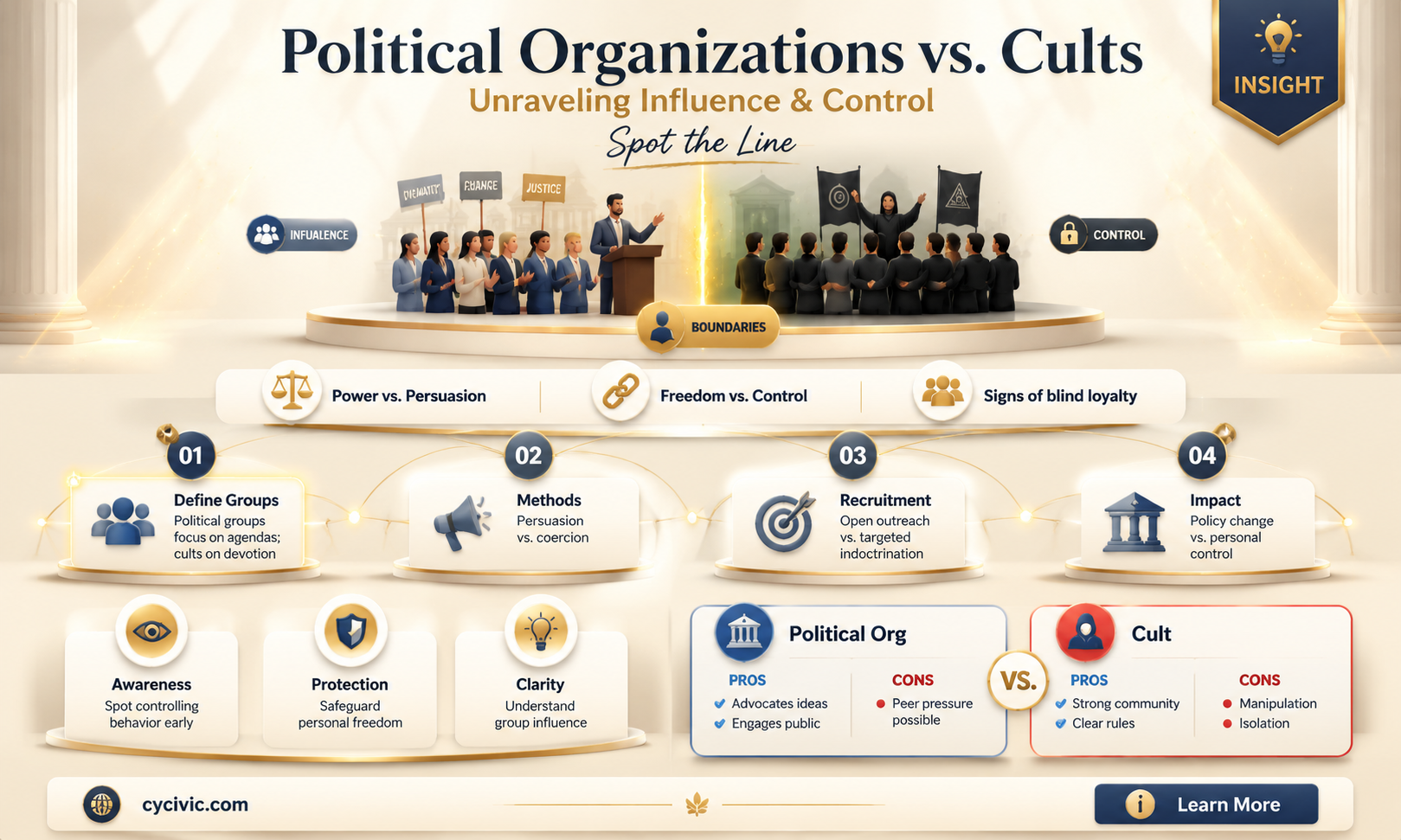 are political orginizations cults