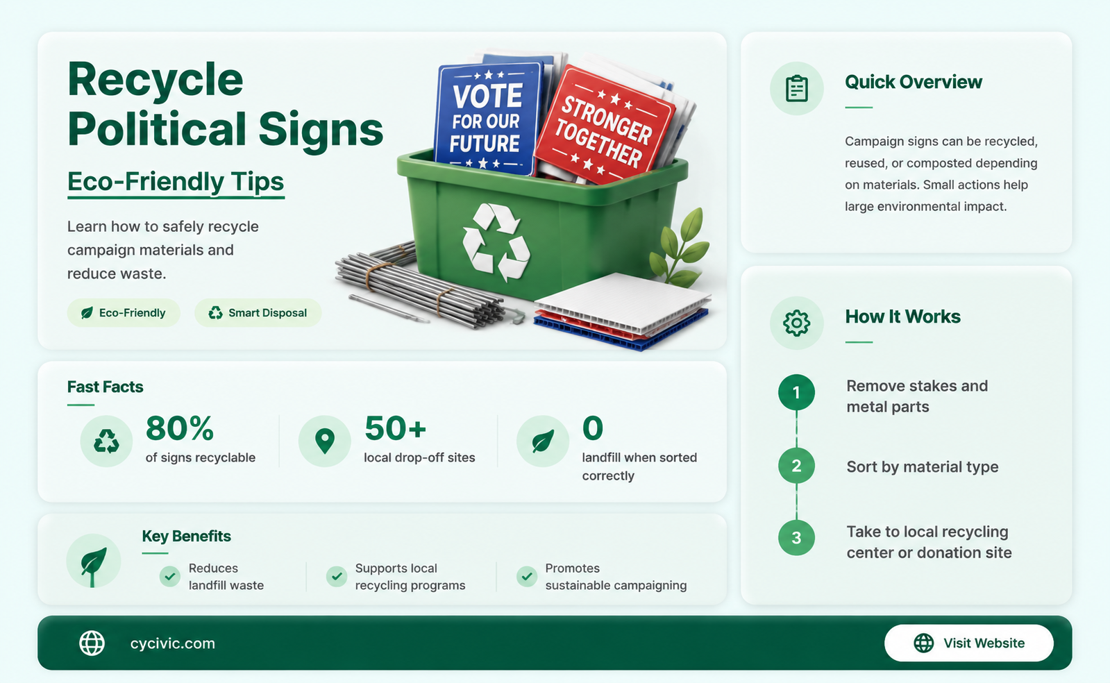 are political signs recyclable