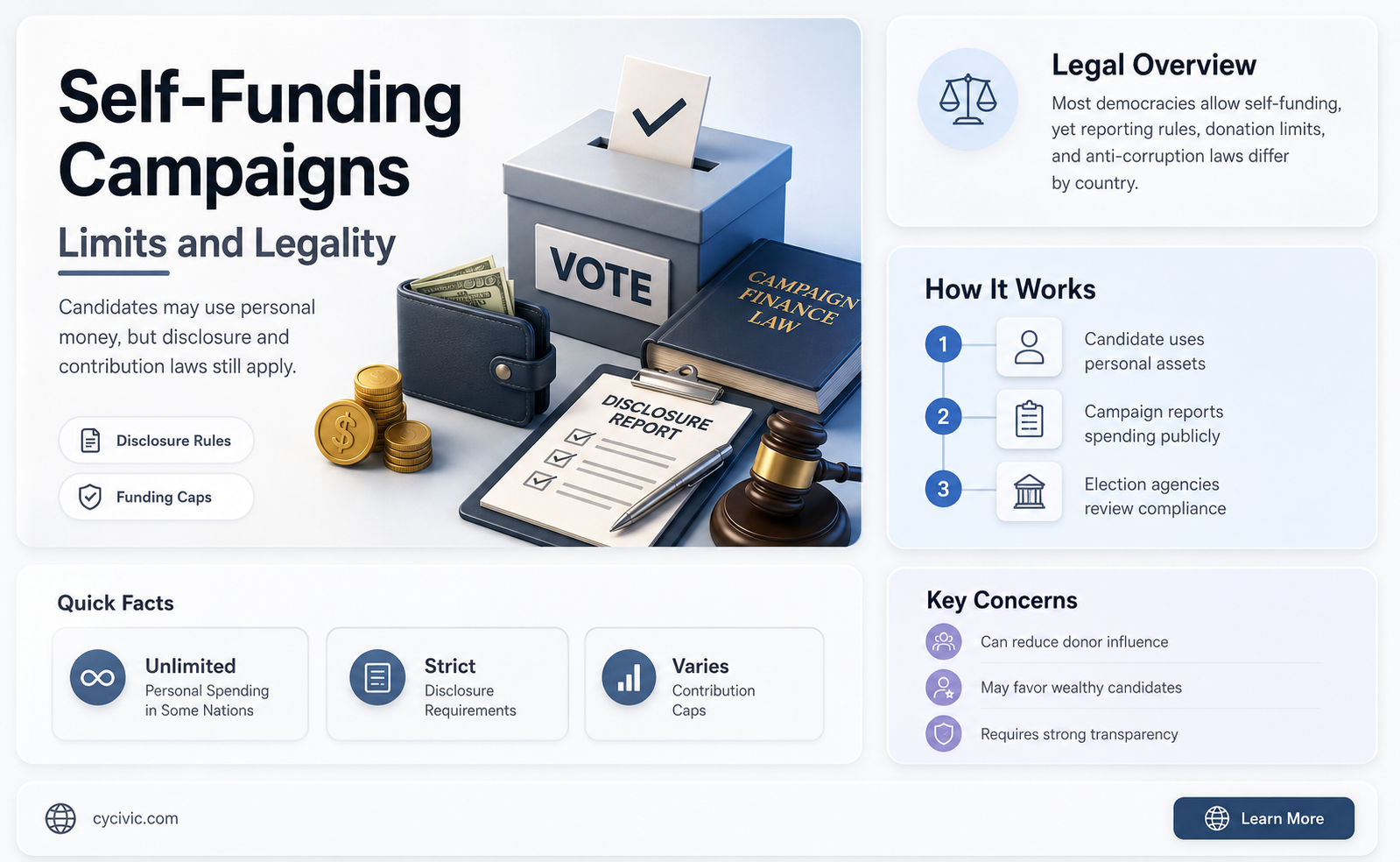 are there limits on self funding a political campaign
