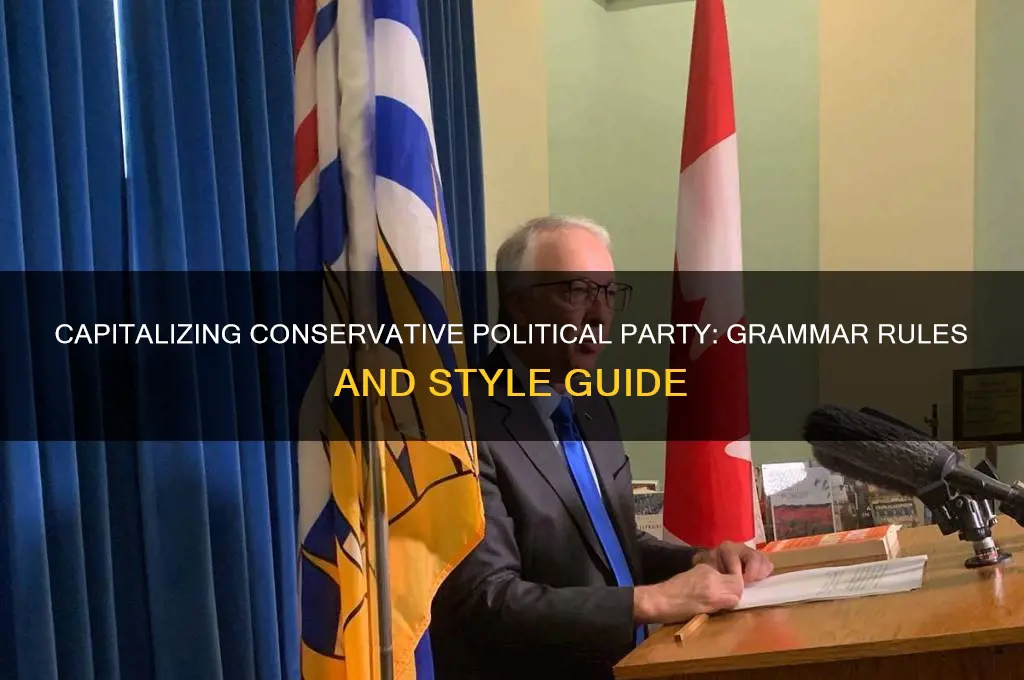 should conservative political party be capitalized