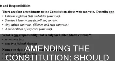 should the constitution be amended answers
