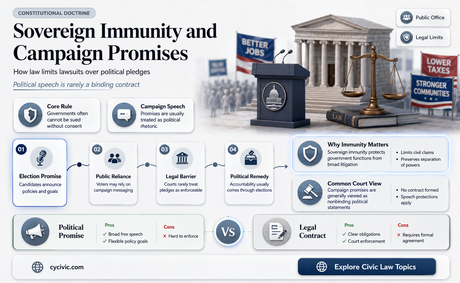 are statements made during political campaign protected by sovereign immunity