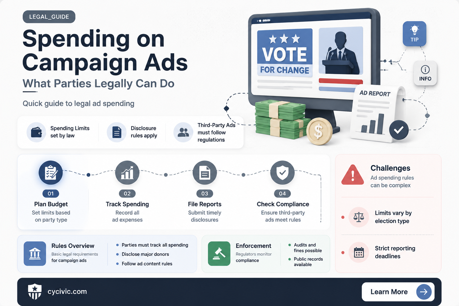 are political parties allowed to spend money on campaign ads