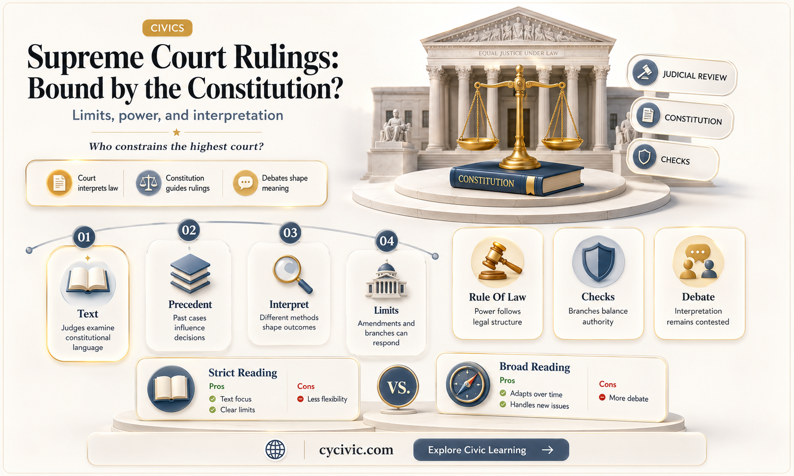 are supreme court decisions bounded by the constitution