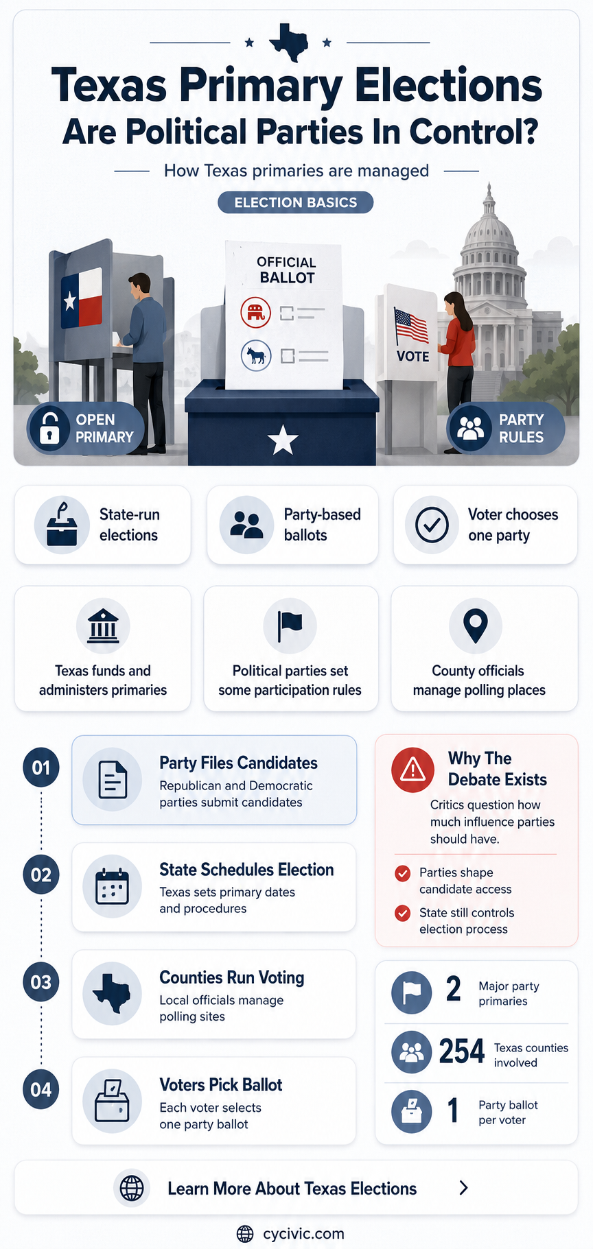 are texas primary elections held by political parties