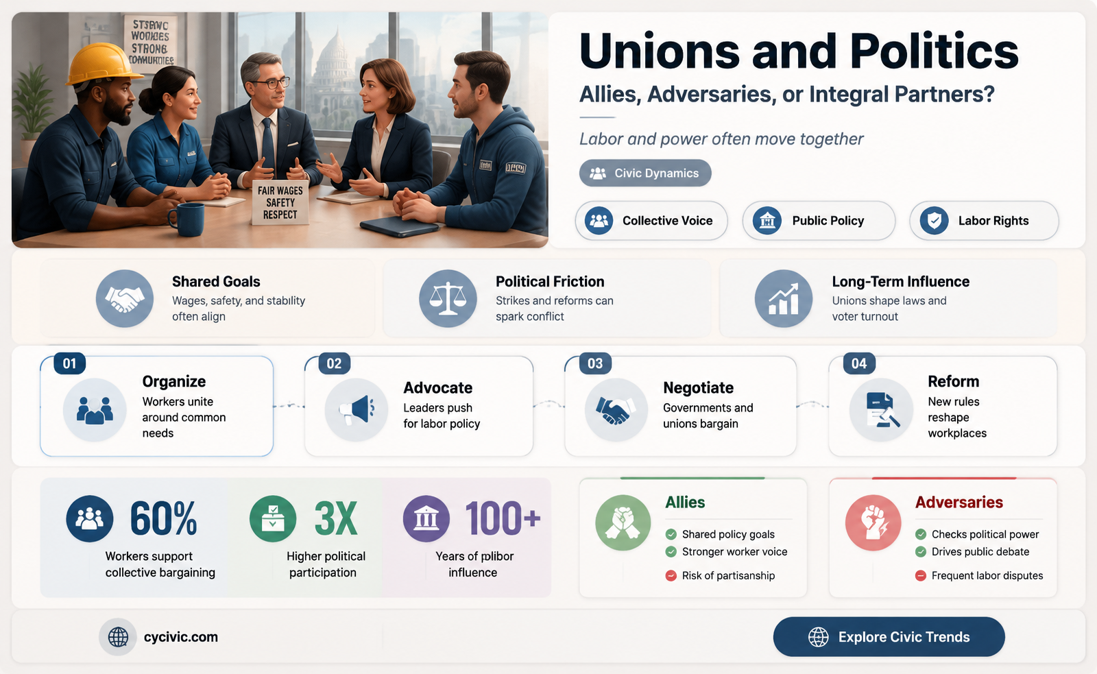 are unions apart of politics