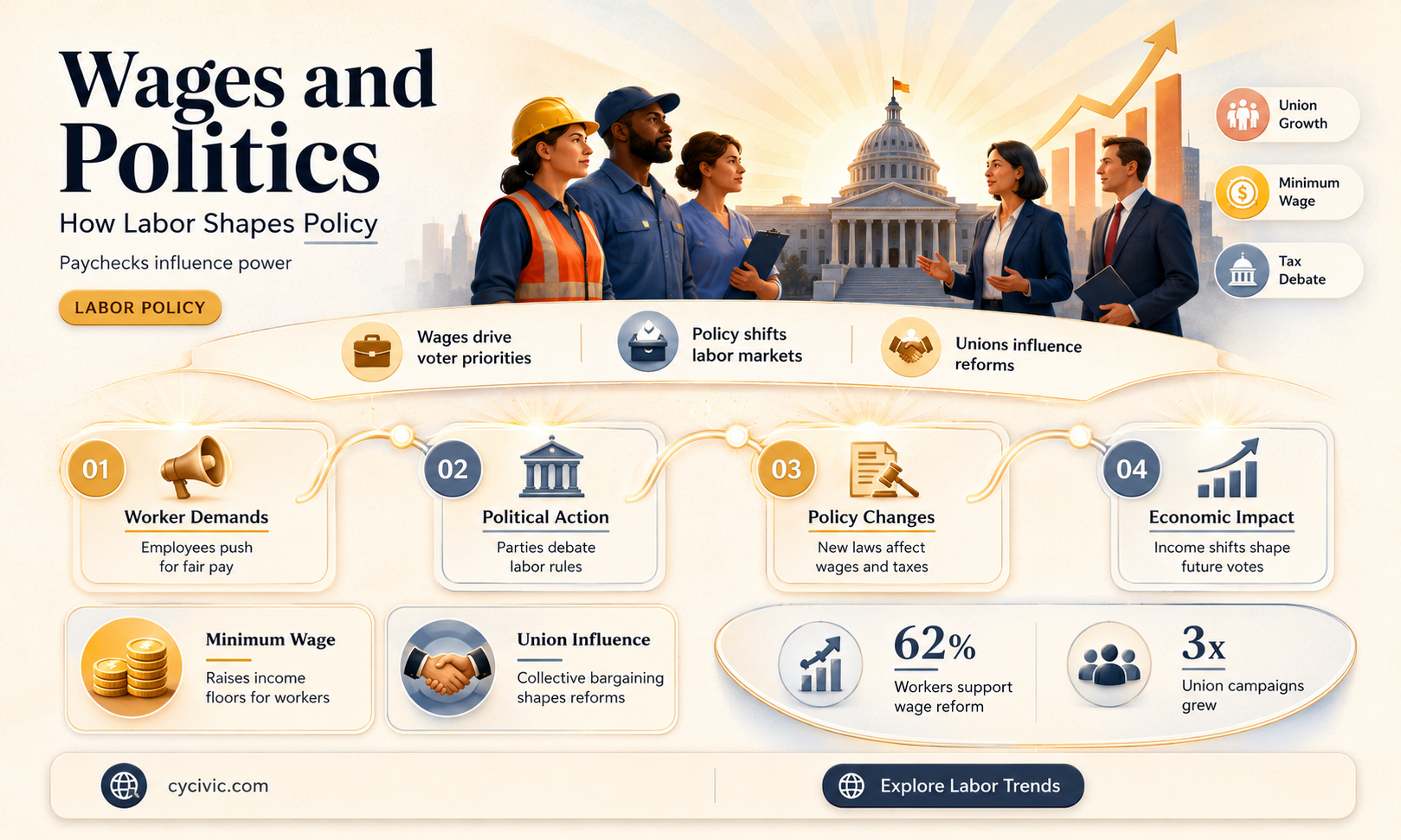 are wages considered politics