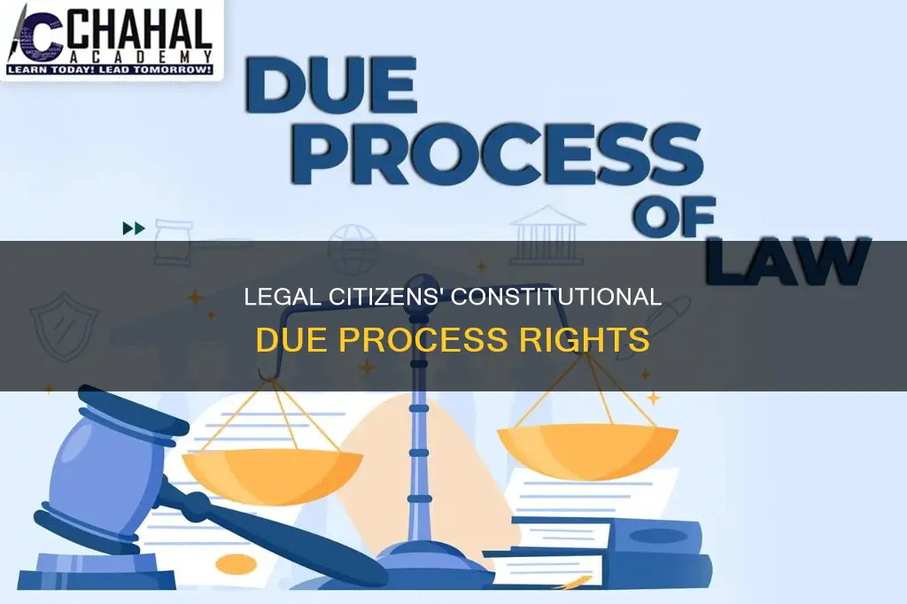 was due process under the constitution for legal citizens
