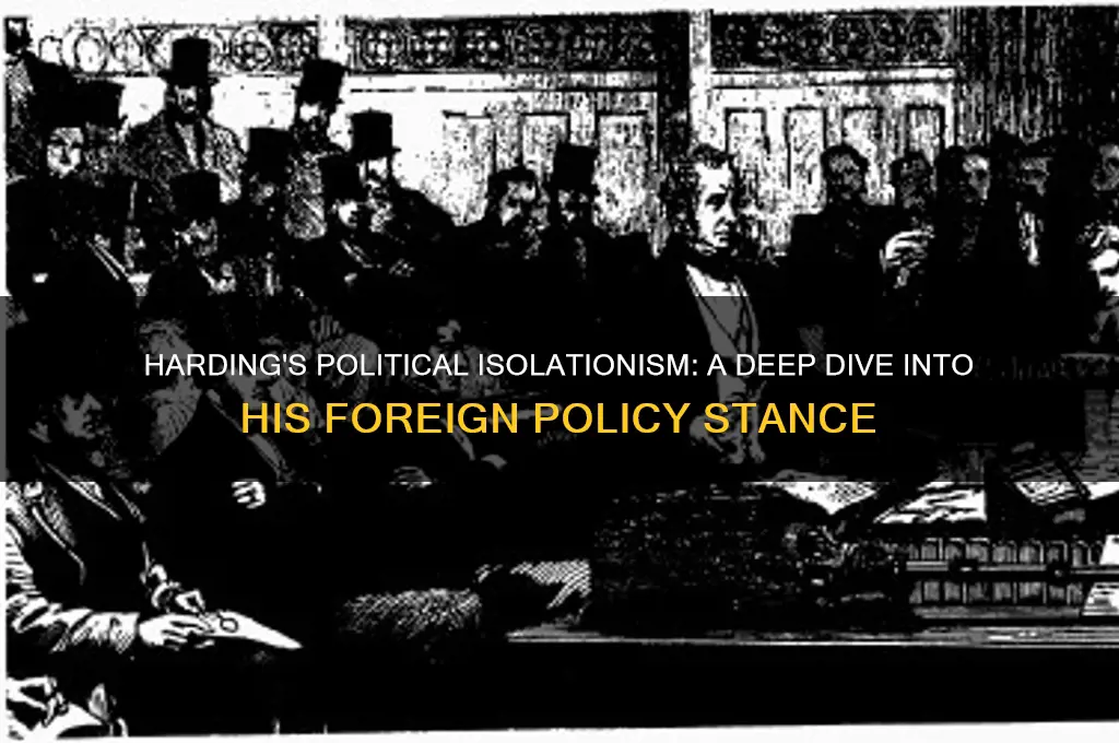 was harding politic isolationist
