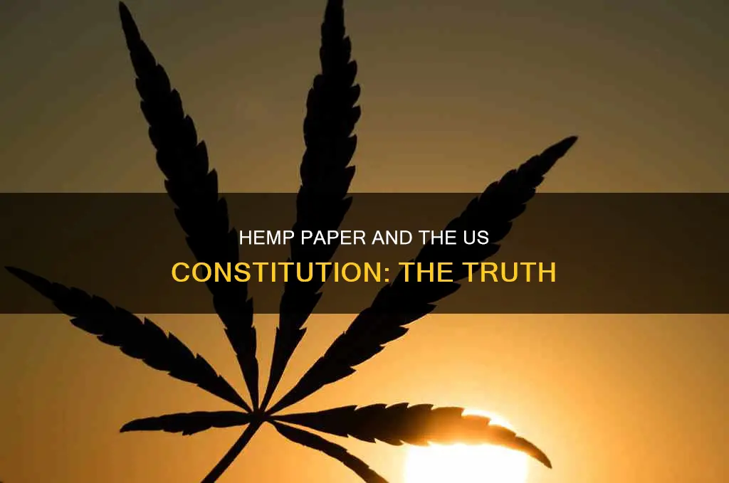 was hemp paper used to write the us constitution