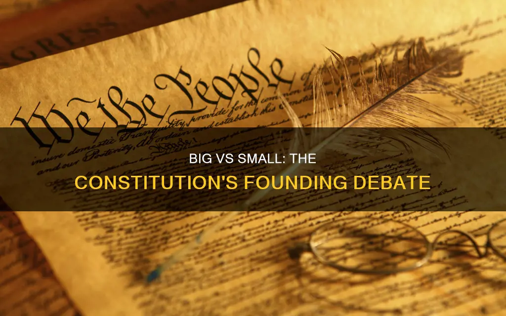 was large vs small when the constitution was establish