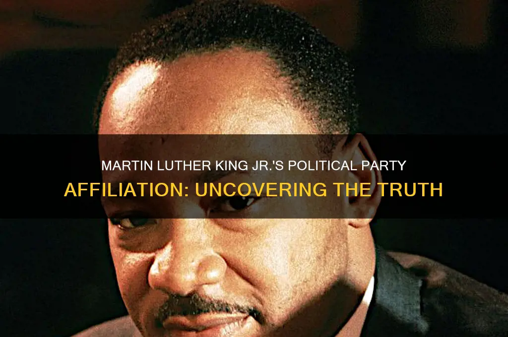 was martin luther king jr affiliated with a political party
