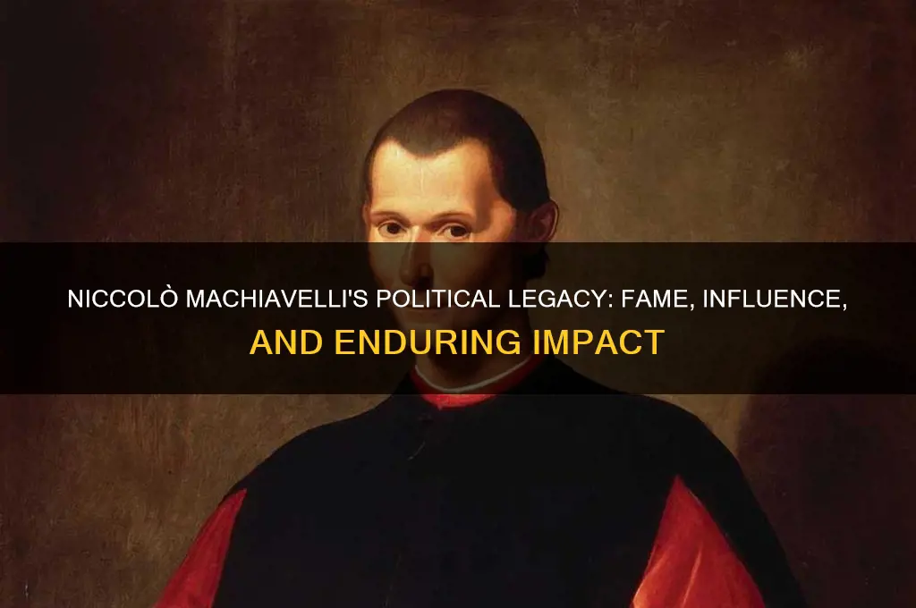 was niccolo machiavelli political famous