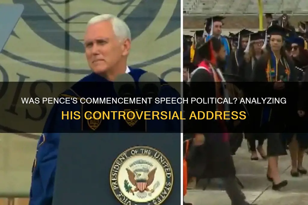 was pence commencement speech political
