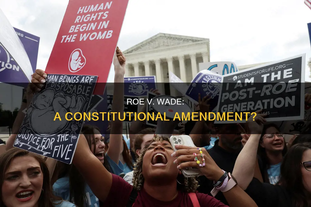 was roe v wade added to the constitution