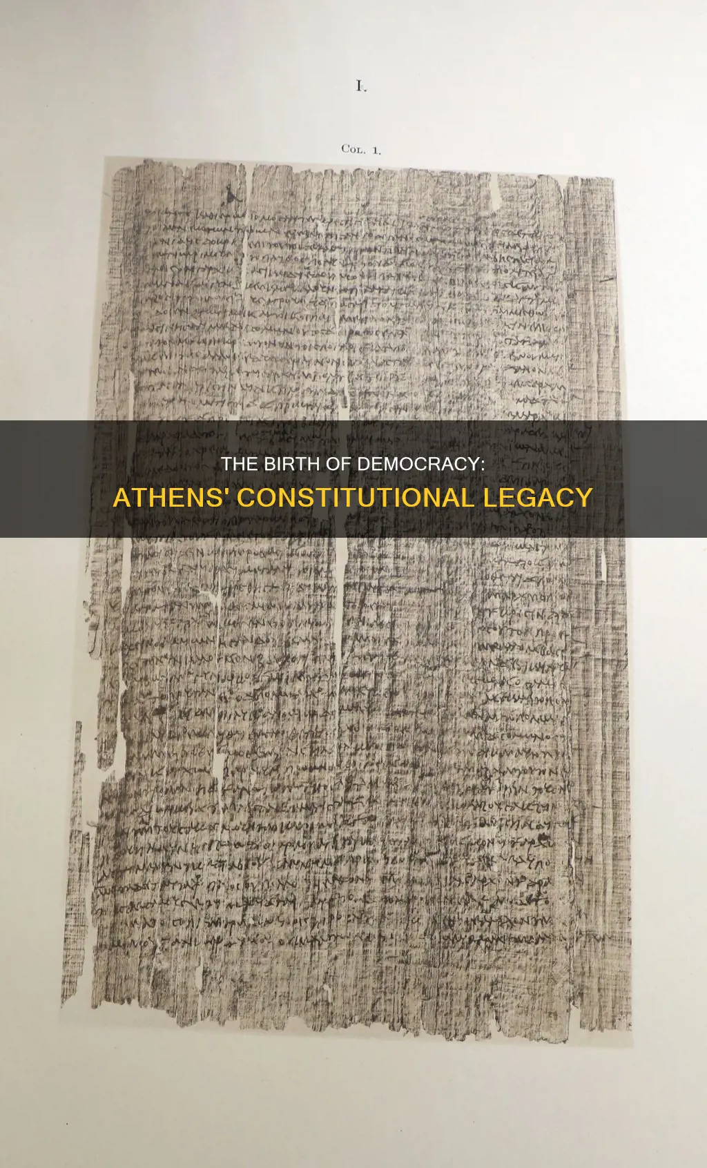 was the athenian constitution the first constitution