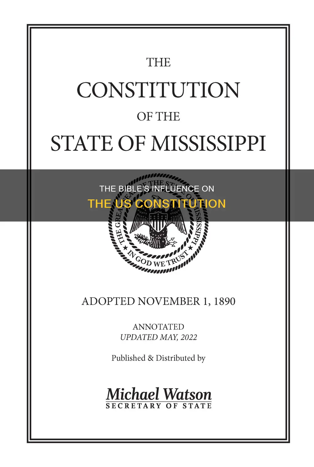 was the bible used to write the constitution