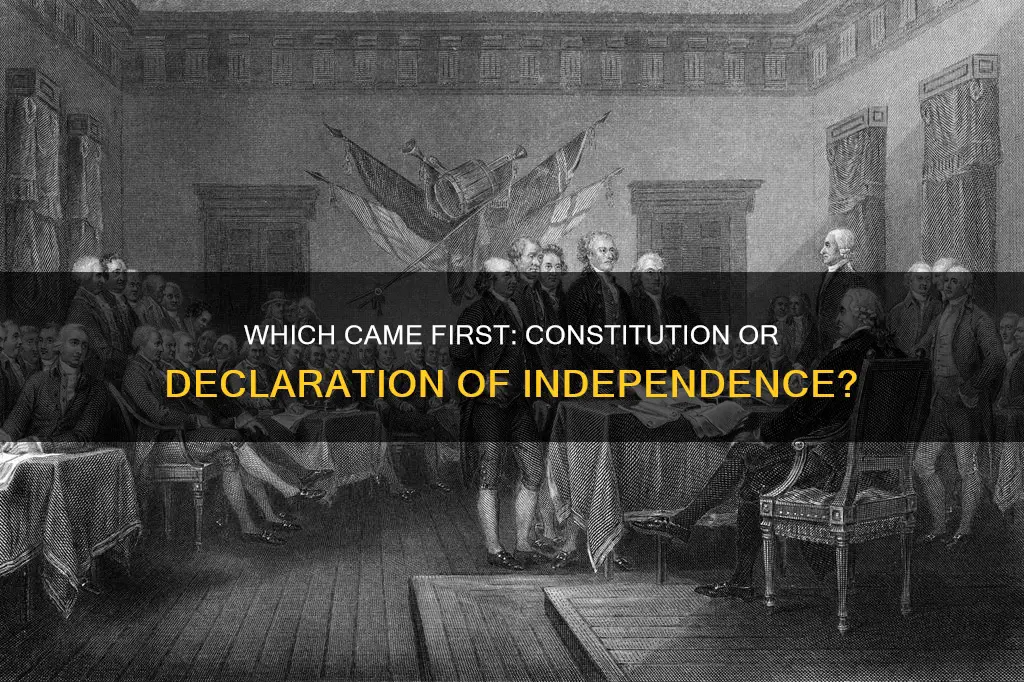 was the constitution or declaration of independence written first