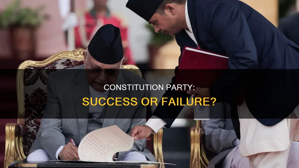 was the constitution party successful in its goals