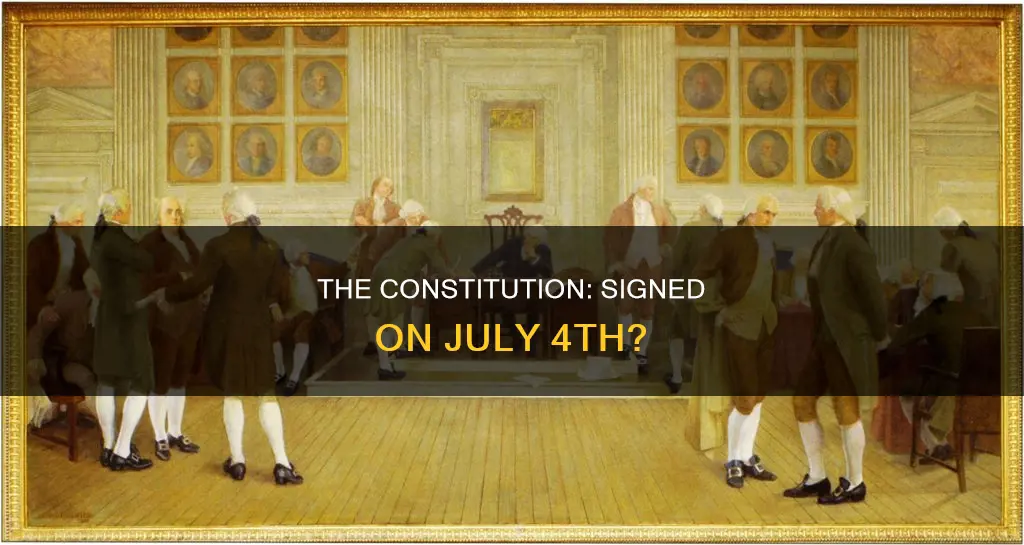 was the constitution signed on july 4th