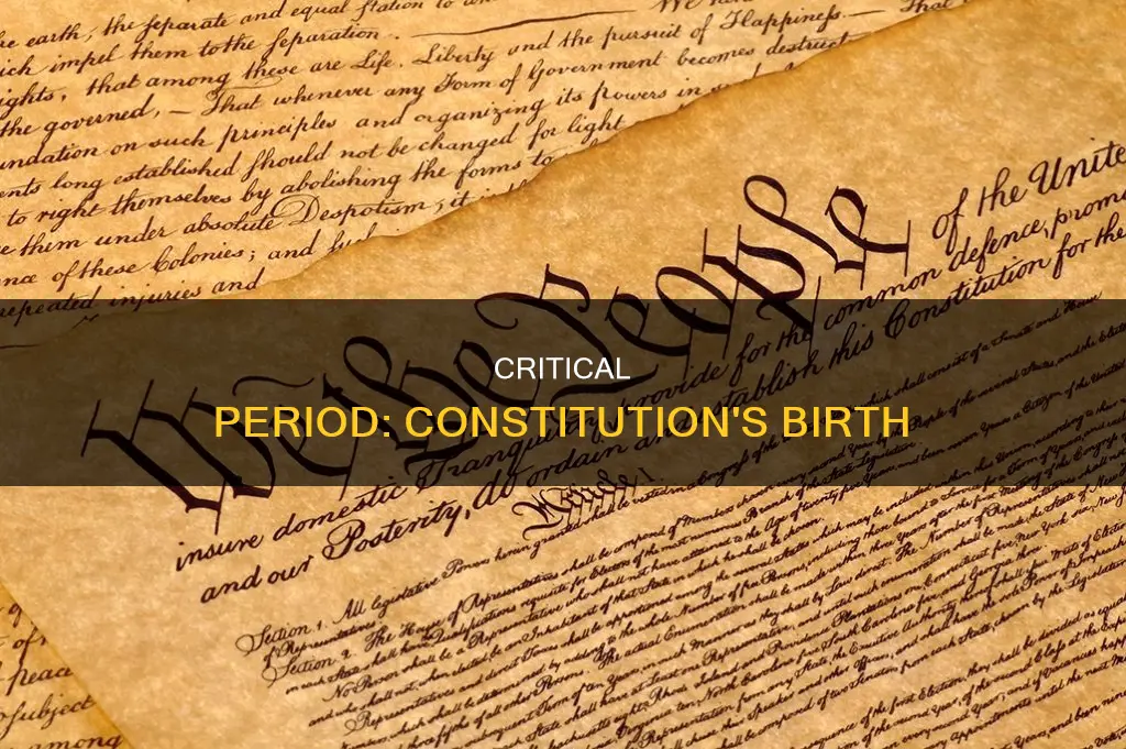 was the constitution written during the critical period