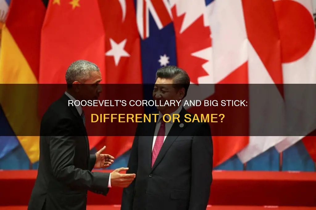 was the roosevelt corollary and big stick diplomacy the same
