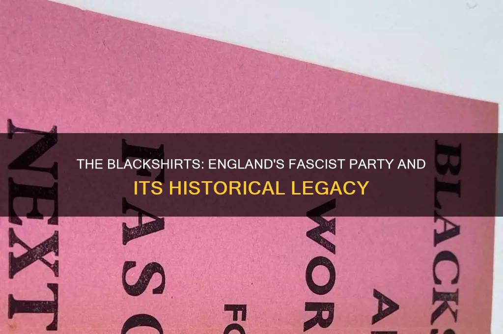 was there a political party in england called the blackshirts