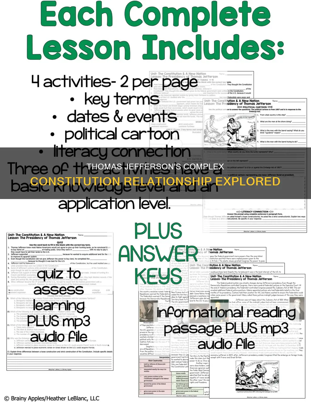 was thomas jefferson for or against the constitution