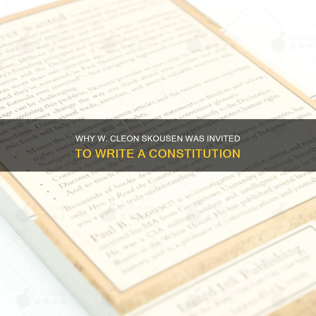 was w cleon skousen invited to write a constitution