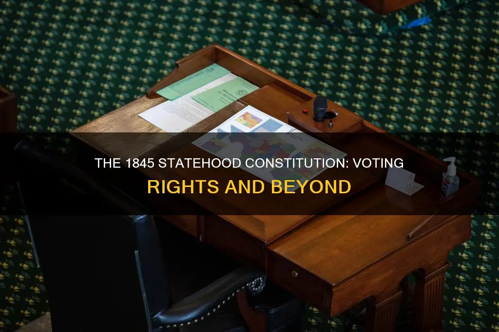 were allowed to vote in the statehood constitution of 1845