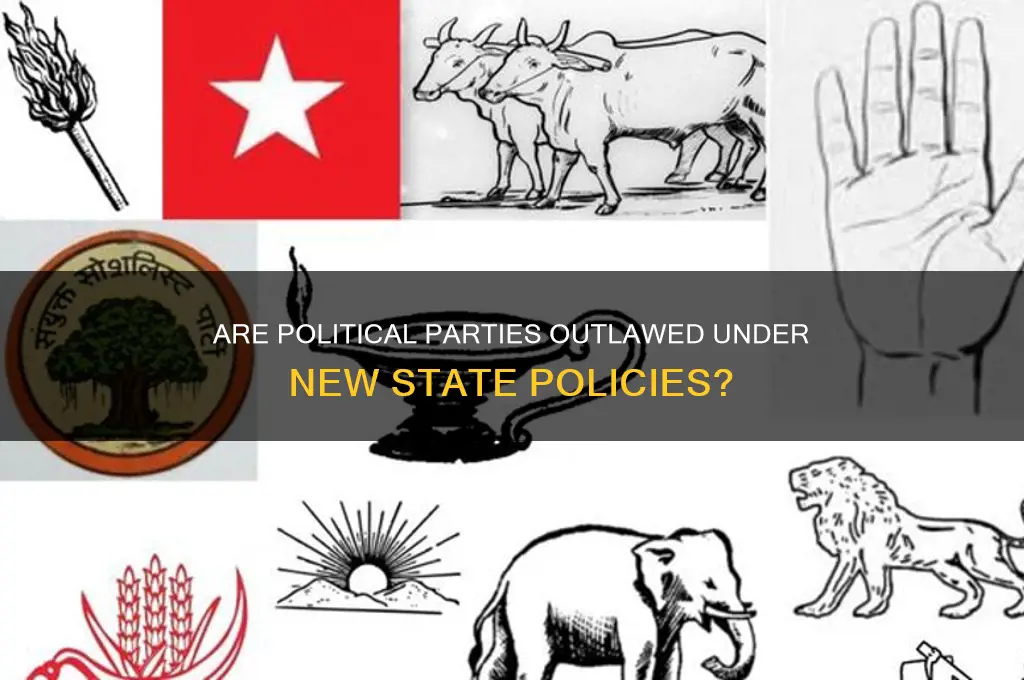 were political parties banned in the new state policies