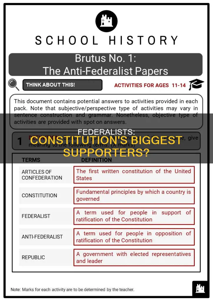 were the federalists were in favor of the constitution